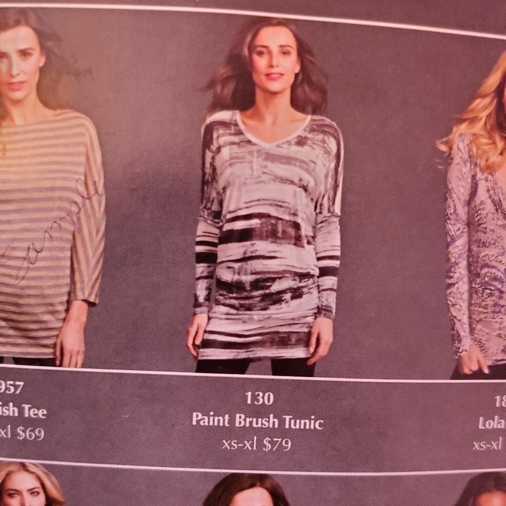 CAbi Paint brush Tunic sz Med style #130 Fall 2012